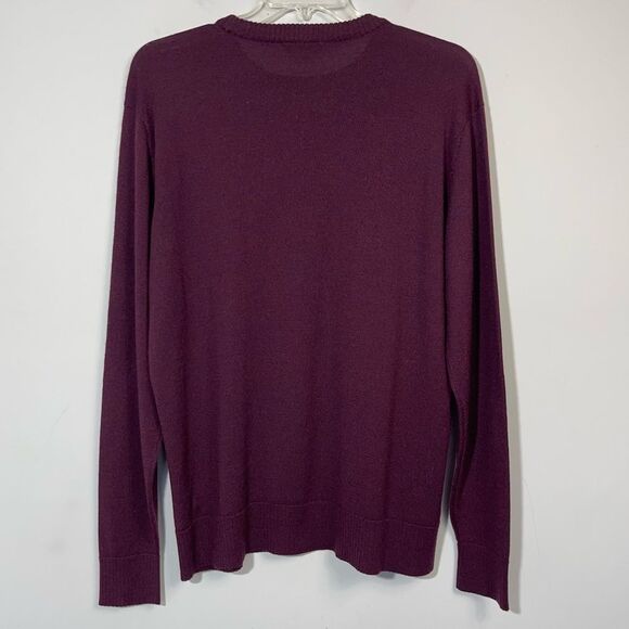 Smartwool Kiva Ridge Crew Sweater - Men's XL Burgundy Maroon Merino Wool Blend - Picture 3 of 14